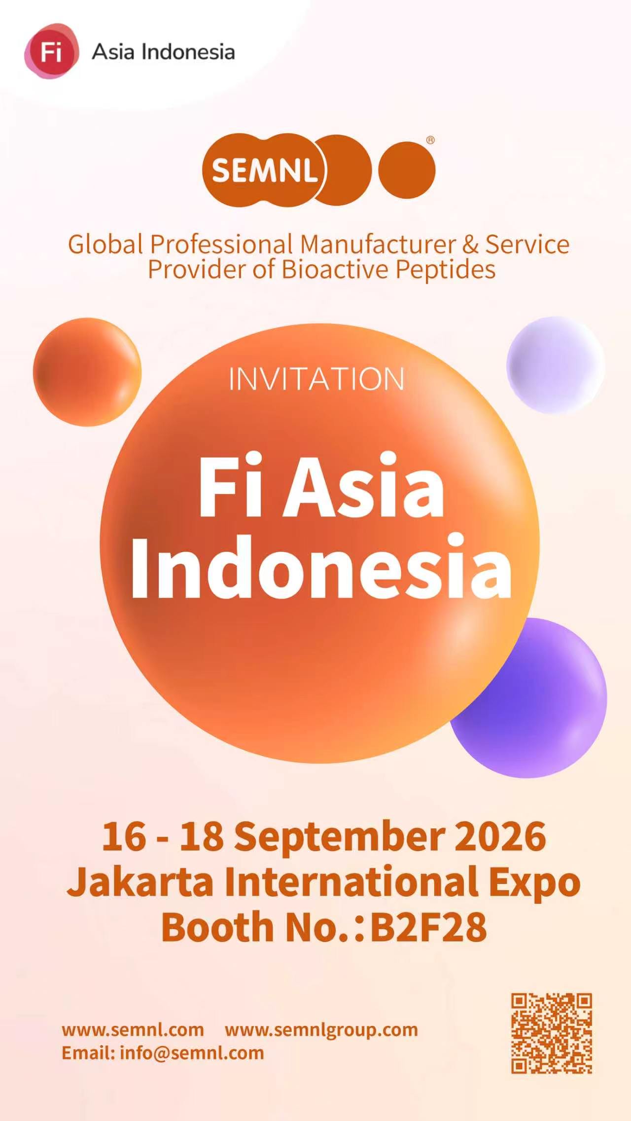 Meet SEMNL at Fi Asia Indonesia 2026 – Booth B2F28